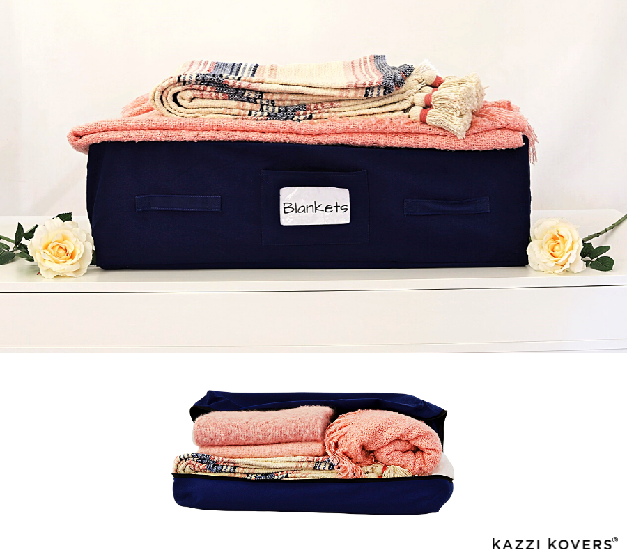 Blanket bags in navy blue | 100% Cotton
