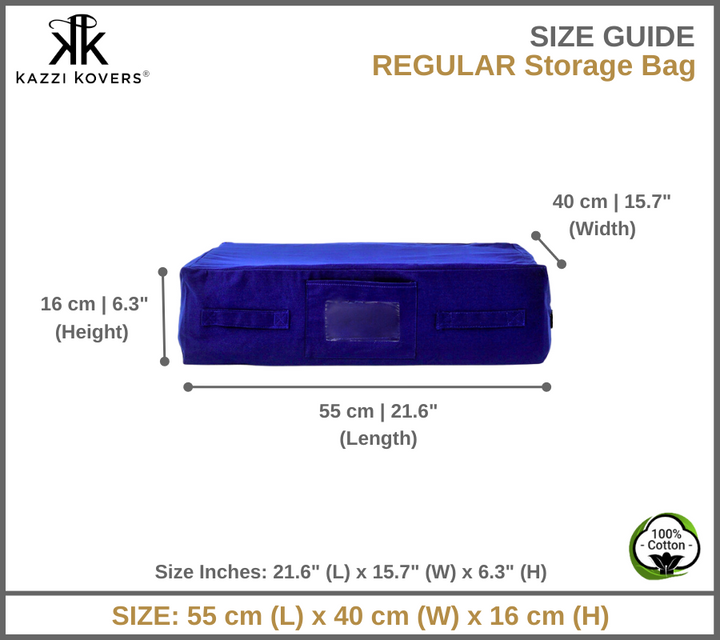 Storage Bag Navy Blue | Size Guide