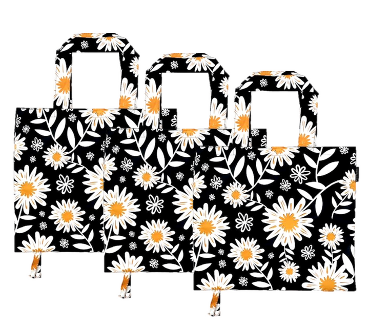 Reusable Shopping Bags Australia | 3 x Daisy Print