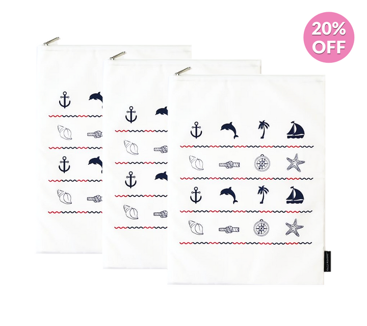 Bra Washing Bag | Nautical Print