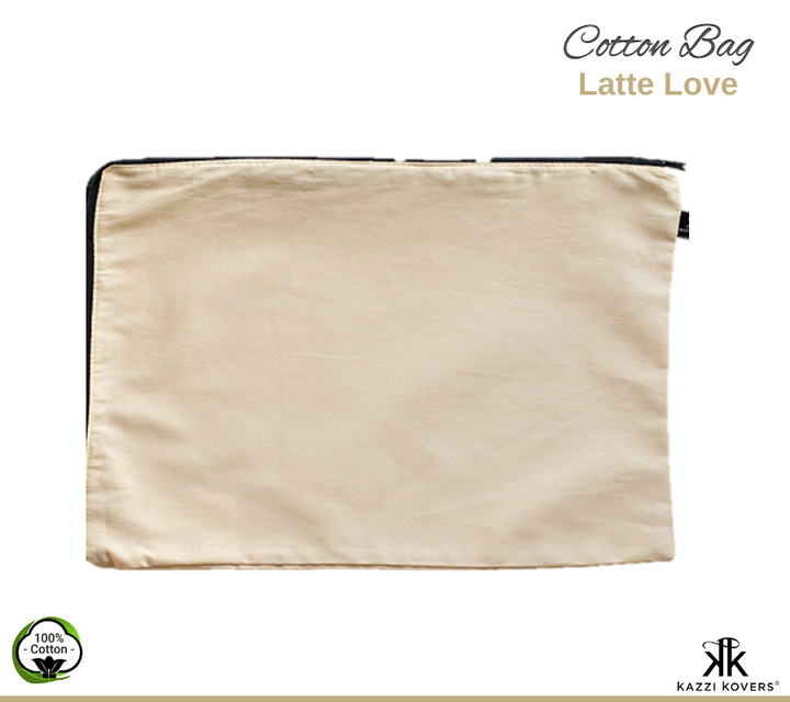 Latte Love (beige) Cotton Bag