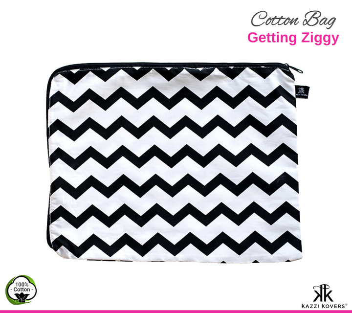 Getting Ziggy (chevron) Cotton Bag