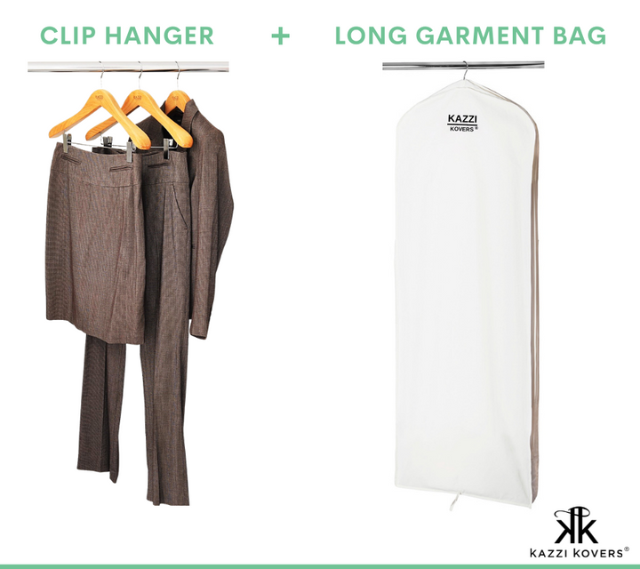 PACKAGE | Suit with skirt and long pants with long garment bag