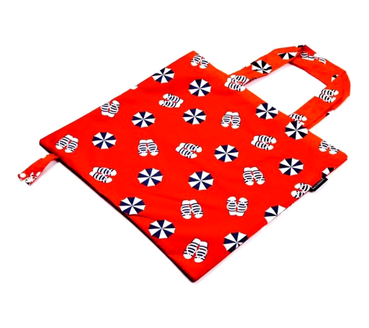 Beach print nylon reusable bag