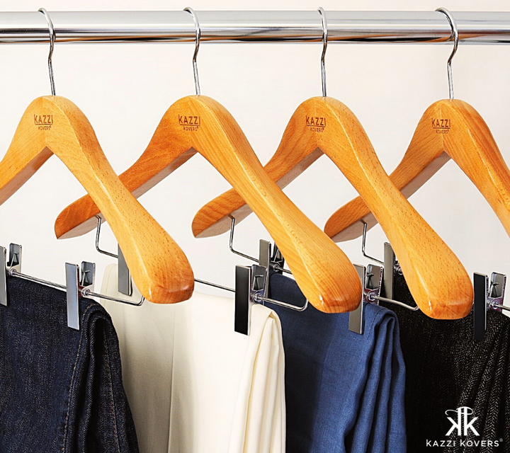 Hangers for pants with clips