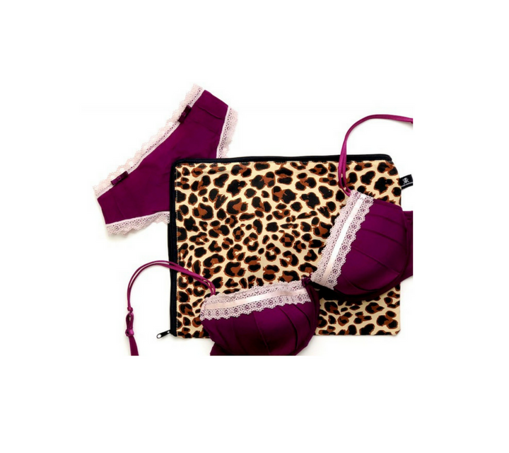 Cotton lingerie storage and travel bag