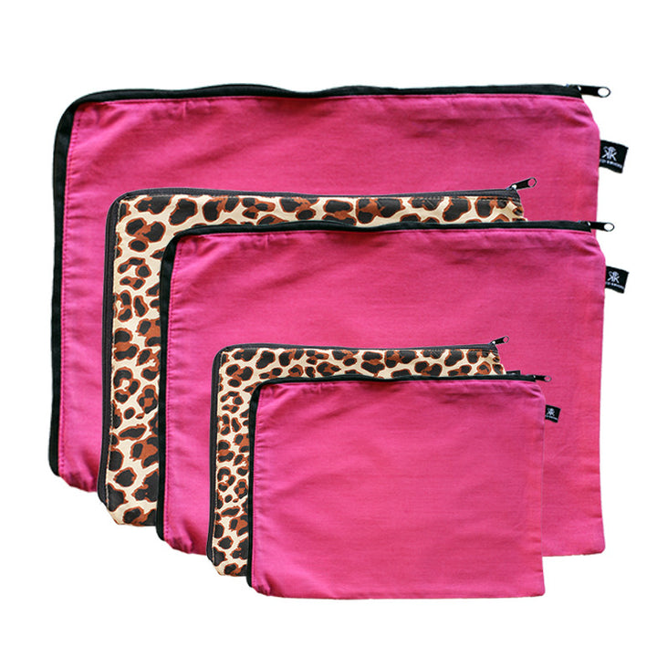 5 Pack Combo | Fuchsia Pink and Zulu Leopard Print