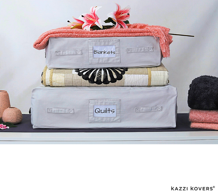 Spacious Blanket and Quilt Storage Bags in 100% Cotton | Kazzi Kovers