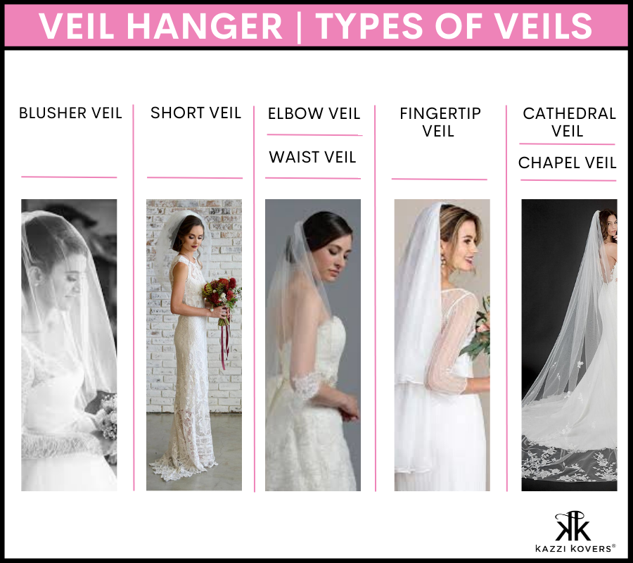 Types of veils and veil hanger uses | Kazzi Kovers