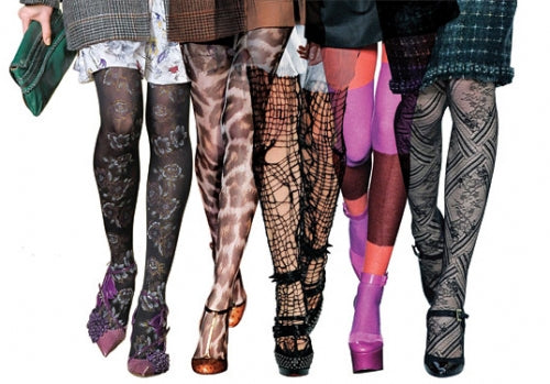 Ladies hosiery in various patterns