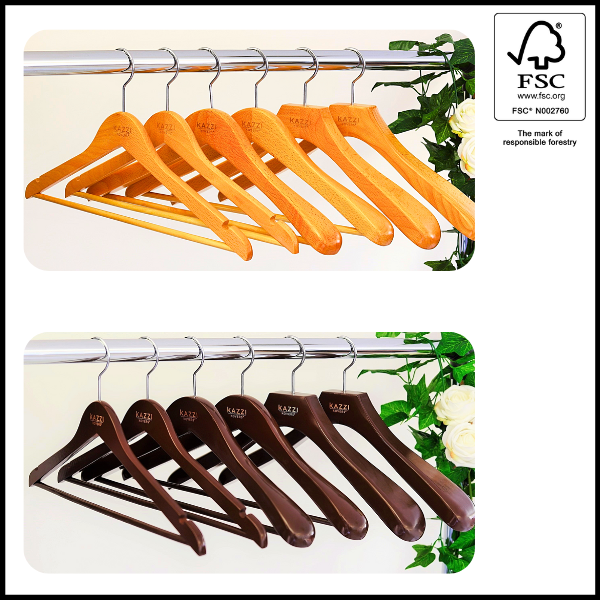 European Beech Wood Hangers - Packs