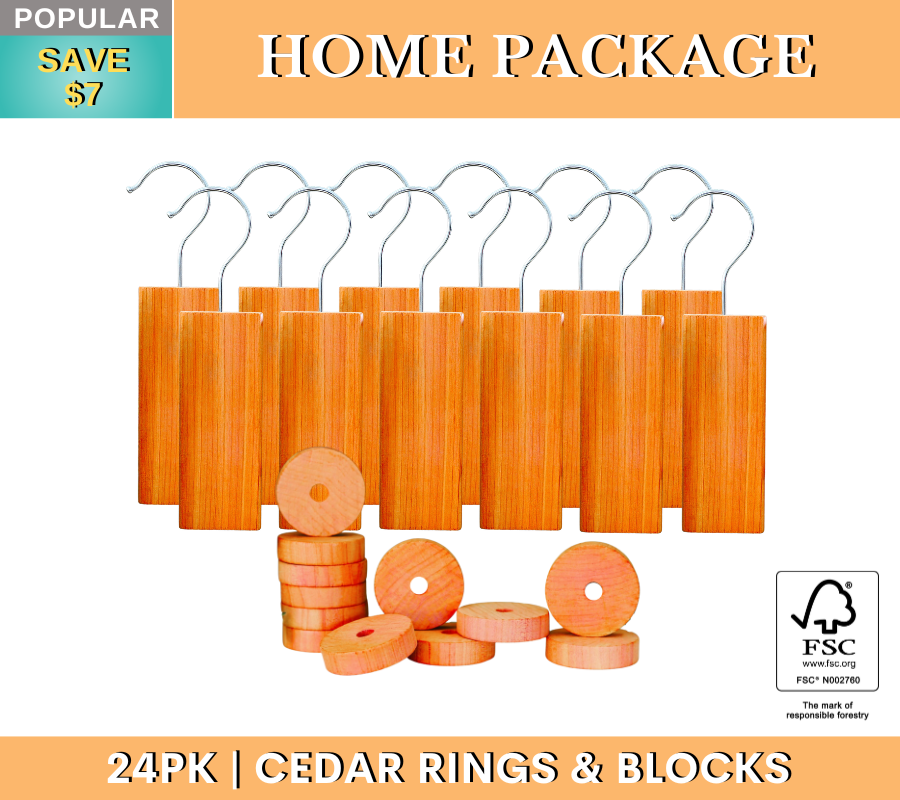 24PK Cedar Rings and Blocks | Home Package