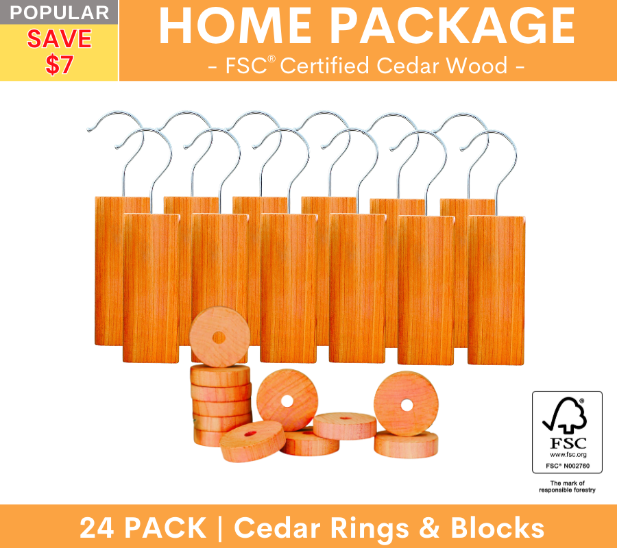 24PK Cedar Rings and Blocks | Home Package