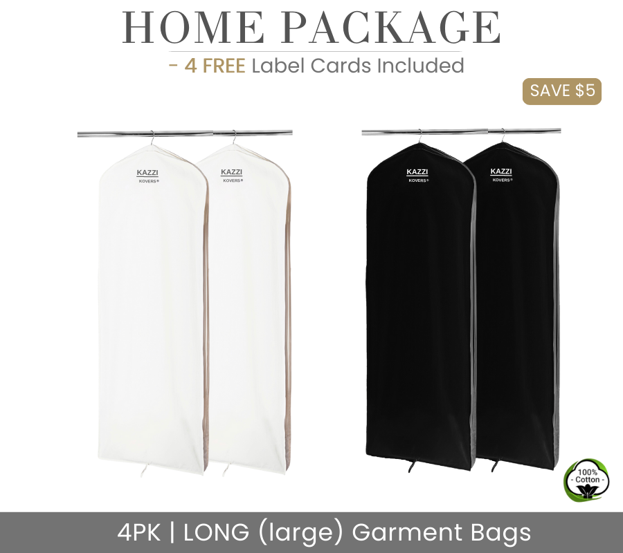HOME PACKAGE | 4PK Mixed Long (large) Garment Bags | Kazzi Kovers