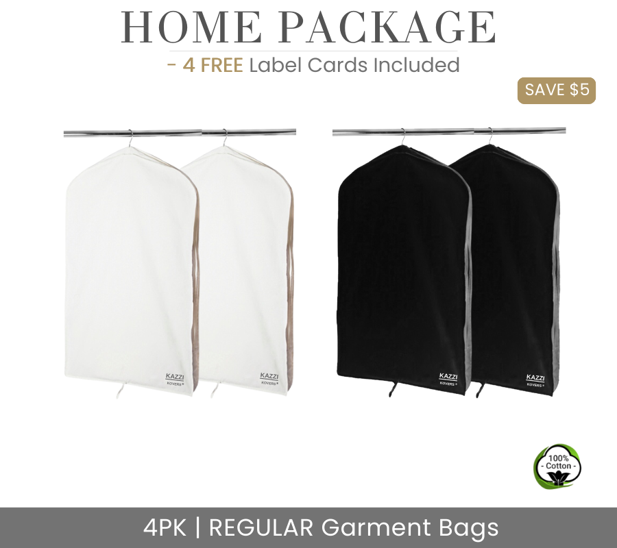HOME PACKAGE | 4PK Mixed Regular Garment Bags | Kazzi Kovers