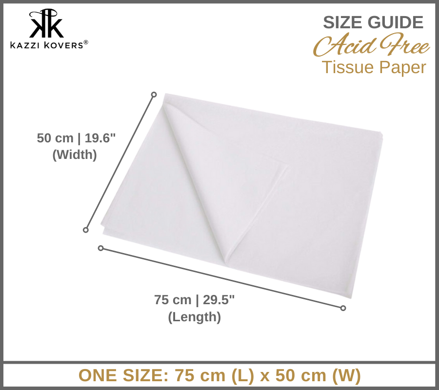 Acid Free Tissue Paper Size Guide | Kazzi Kovers