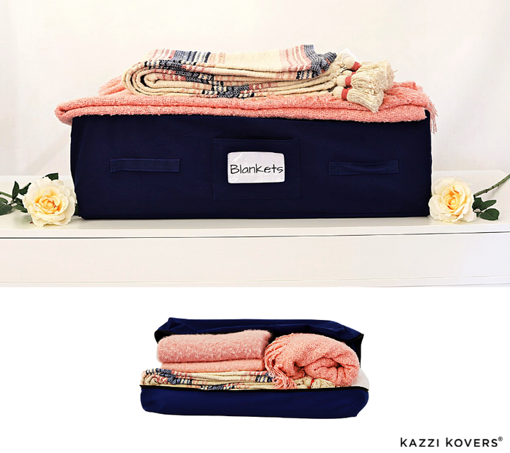 Storing your treasured blankets, throws, and handmade pieces in fully a fully enclosed storage bag provides extra protection from the elements