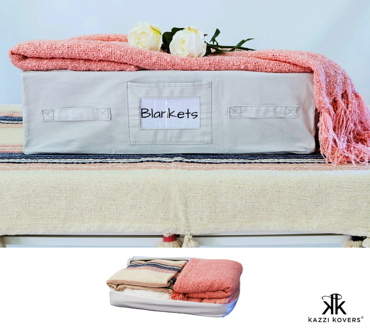 100% cotton storage bag for blankets, throws, seasonal items and more | Kazzi Kovers