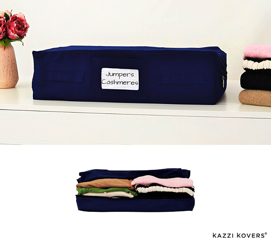 Archival quality clothes storage box for cashmere, wool and silks to preserve and protect your delicate garments