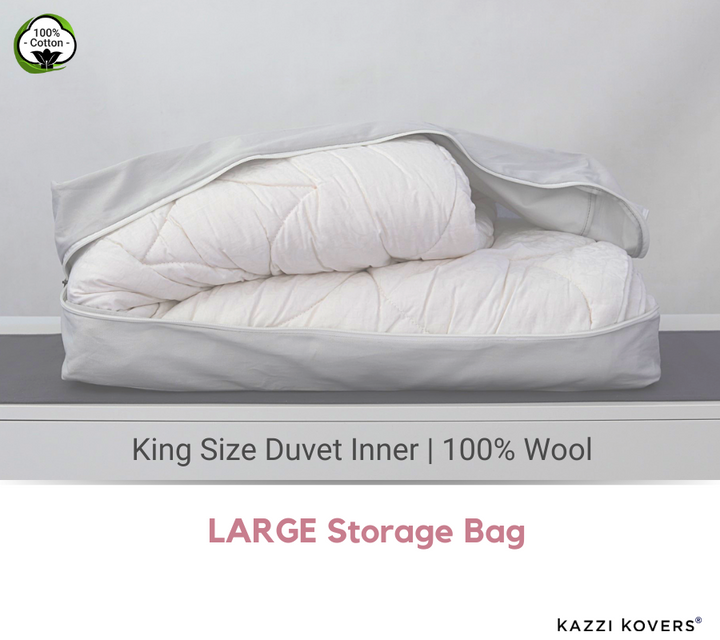 Comforter storage bag for bulky linens and bedding | Kazzi Kovers