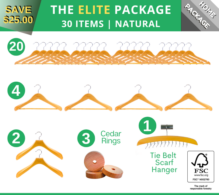 The ELITE Package | Natural Wood Grain | 30 Items