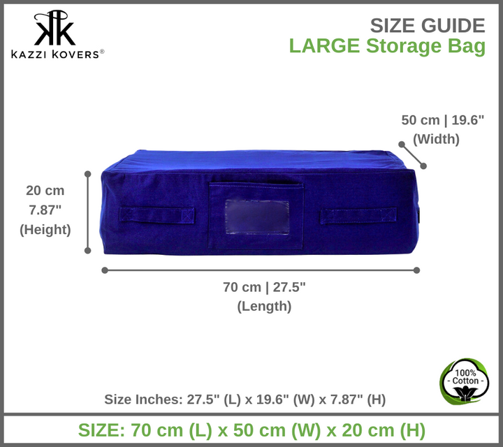 LARGE Storage Bag Size Guide | Kazzi Kovers