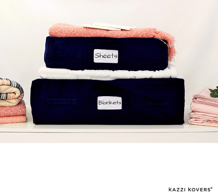 Kazzi Kovers storage bags and acid free tissue paper set protect your blankets, throws, and seasonal items from the elements