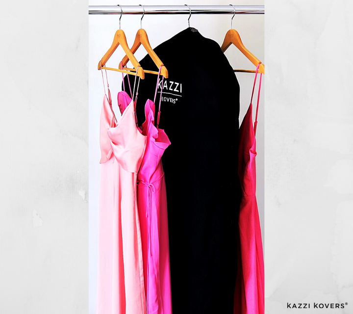 Long garment bag with below the knee strappy dresses | Kazzi Kovers