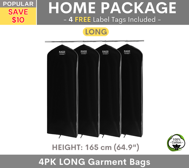 4PK Home Package | Long Garment Bags