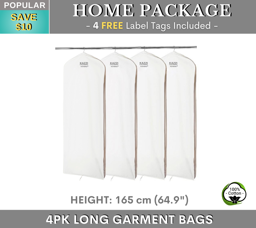 4PK Long Garment Bags | Kazzi Kovers