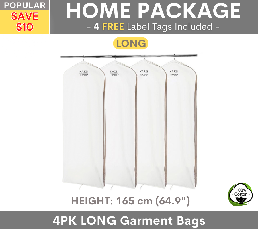 4PK Long Garment Bags | Kazzi Kovers