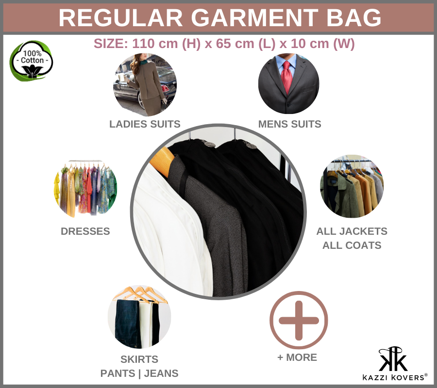 Regular Garment Bag Uses Guide | Kazzi Kovers