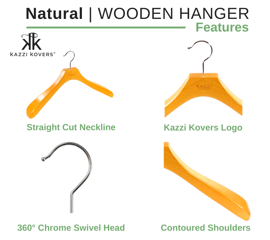 Natural Coat Hanger Features | Kazzi Kovers