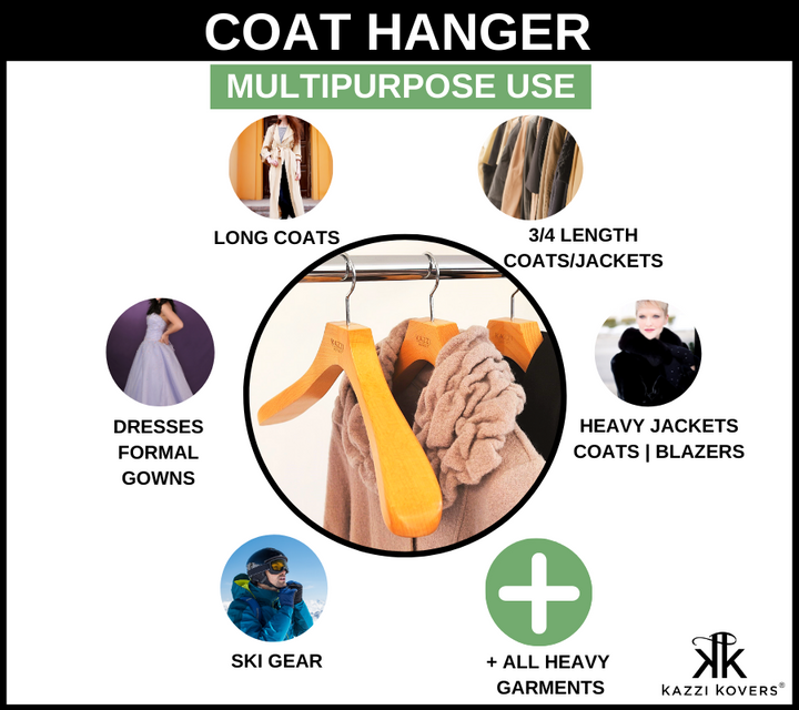 Natural Coat Hanger Multipurpose Uses | Kazzi Kovers