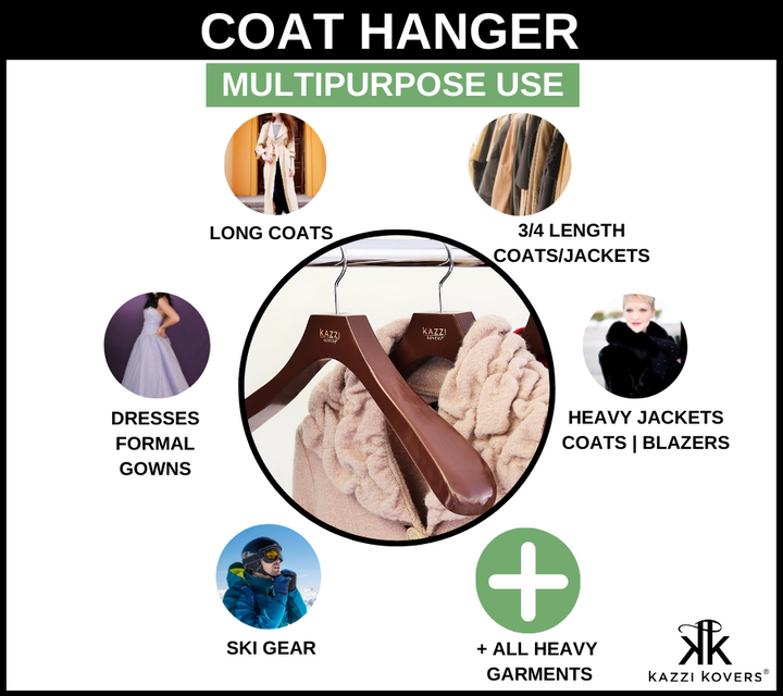 Walnut Coat Hanger Multipurpose Uses | Kazzi Kovers