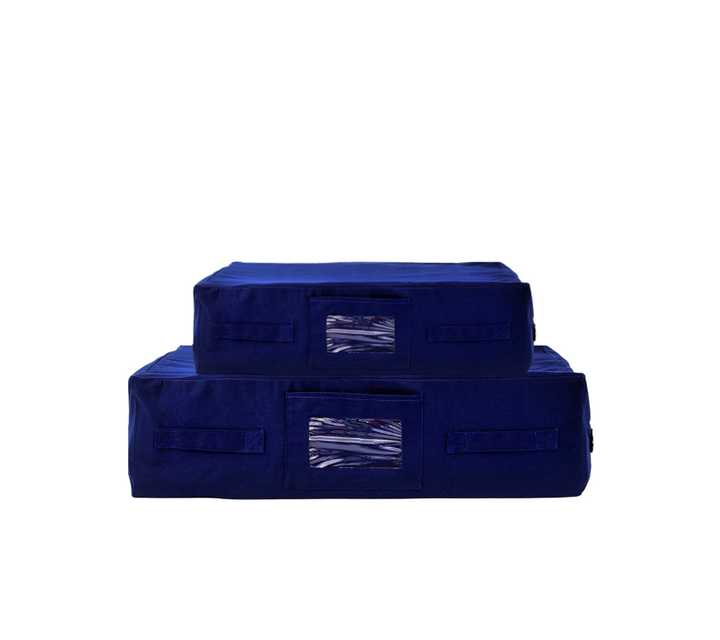 Regular and Large Storage Bags in navy blue colour with identification window for easy storage and access