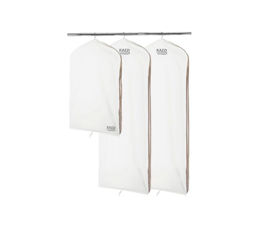 1 x Regular + 2 x Large Garment Bags | 100% Cotton