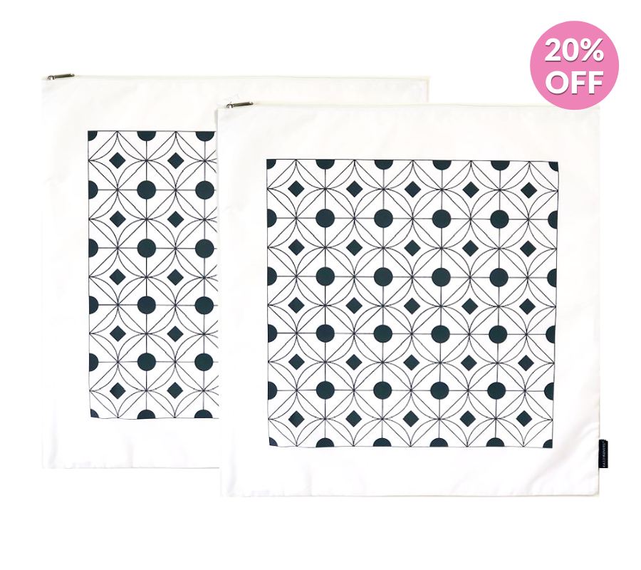 Large Laundry Wash Bags | Geometric Print