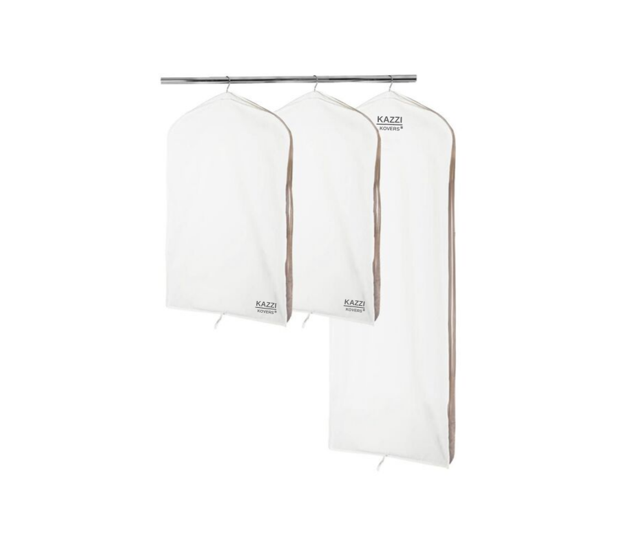 2 x Regular + 1 x Large Garment Bags | 100% Cotton