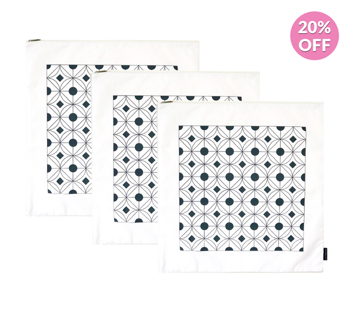 3 Pack Large Delicates Wash Bags | Geometric Pattern