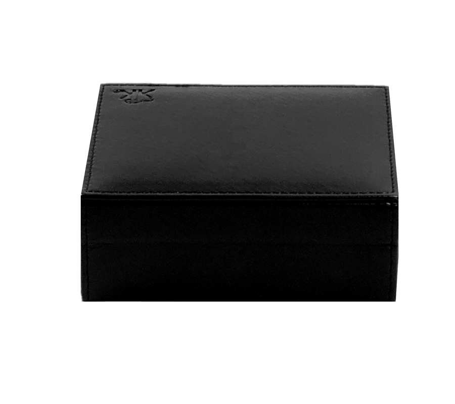 Back view of black jewellery case