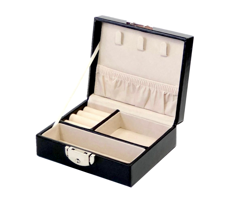 Jewellery box with lock | Black