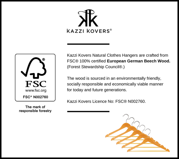 FSC® 100% certified Kazzi Kovers Clothes Hangers