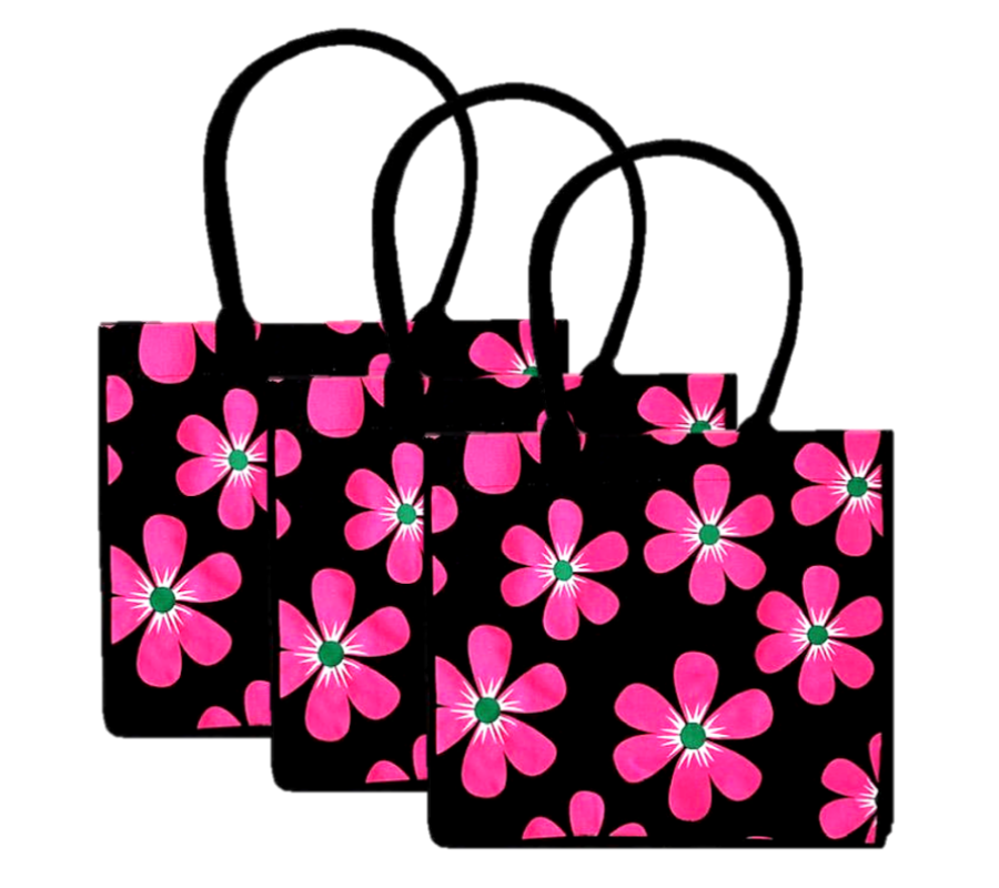 3 Pack Fresh Floral Shopping Bags | 100% Cotton