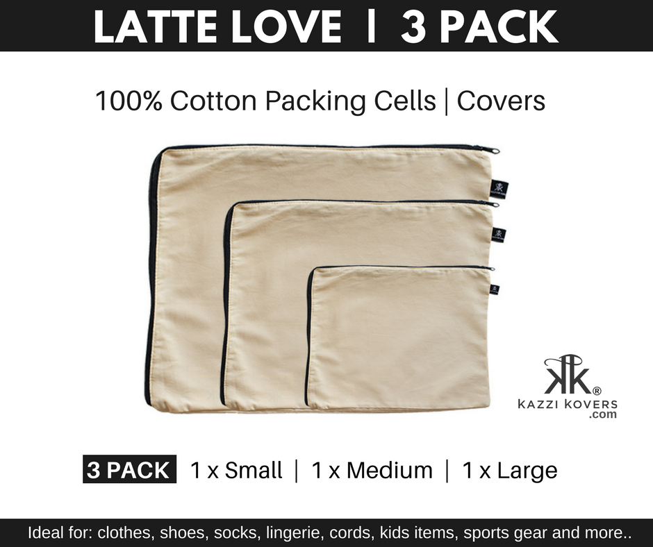 Latte Love cotton covers and packing cells | 3 Pack