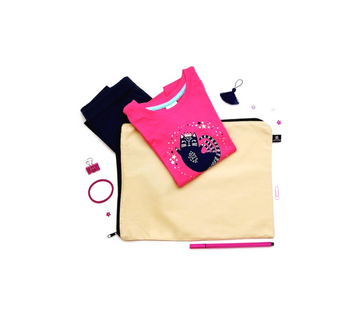 Breathable cotton bag for kids clothes either for home or travel