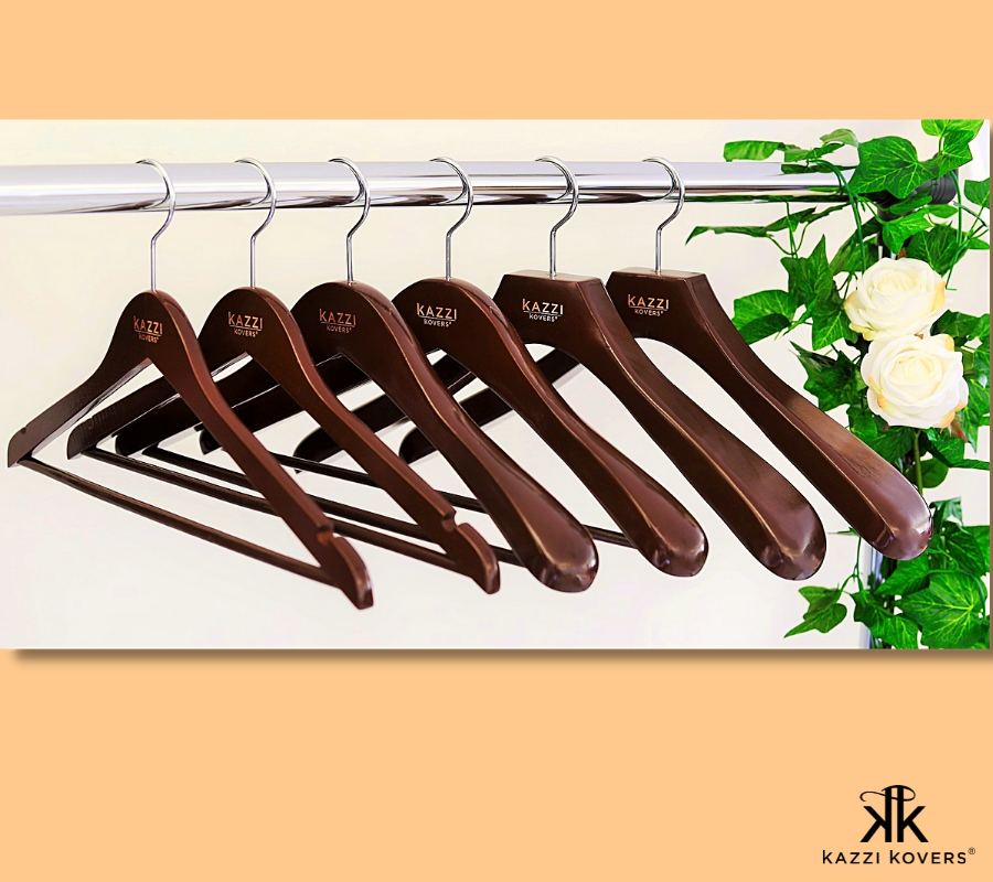 Kazzi Kovers wooden hangers collection | Walnut