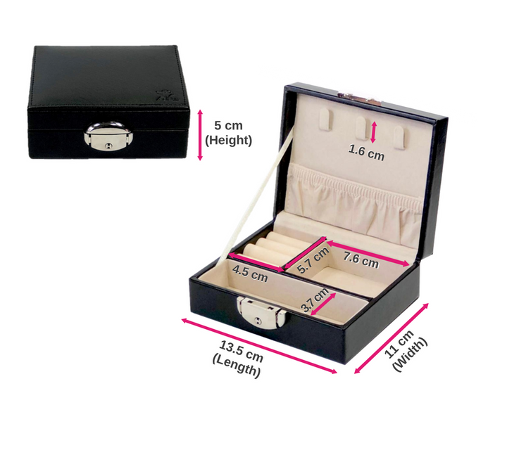 Kazzi Kovers Jewellery Box Measurements | Black