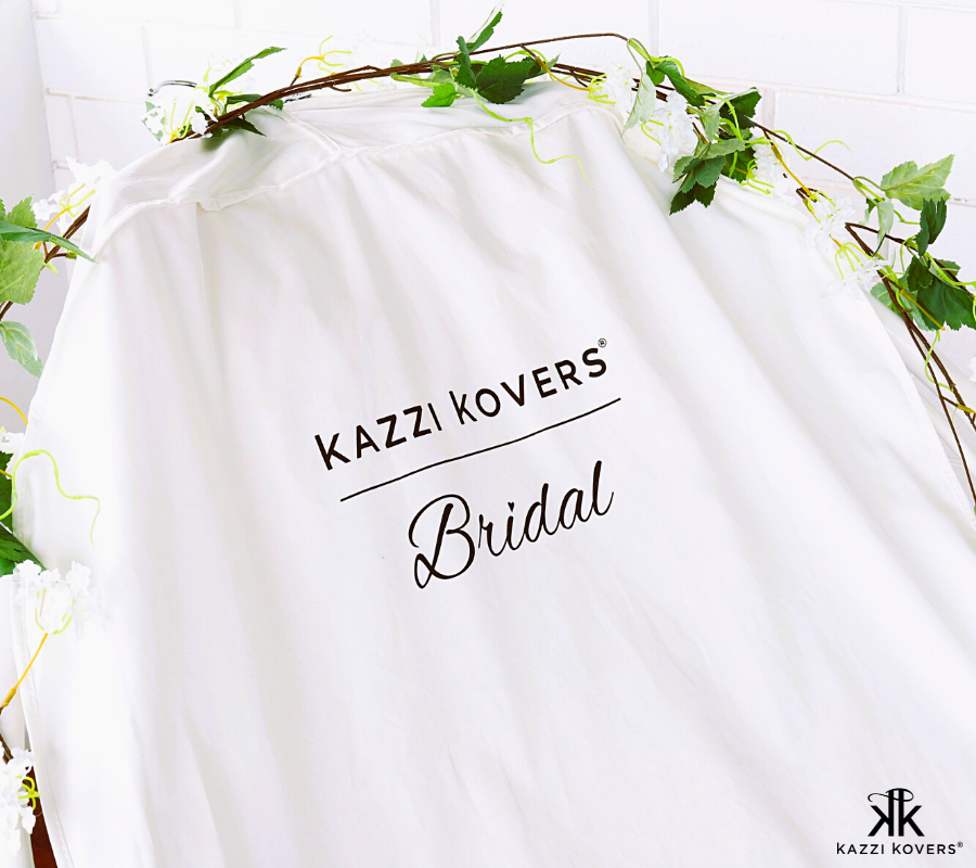 Kazzi Kovers Bridal dress garment bag in soft cream colour