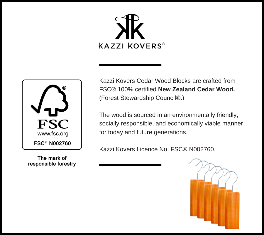 FSC® 100% Certified New Zealand cedar wood blocks | Kazzi Kovers